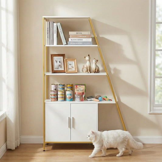 Advwin Cat Litter Box Enclosure Cabinet Furniture