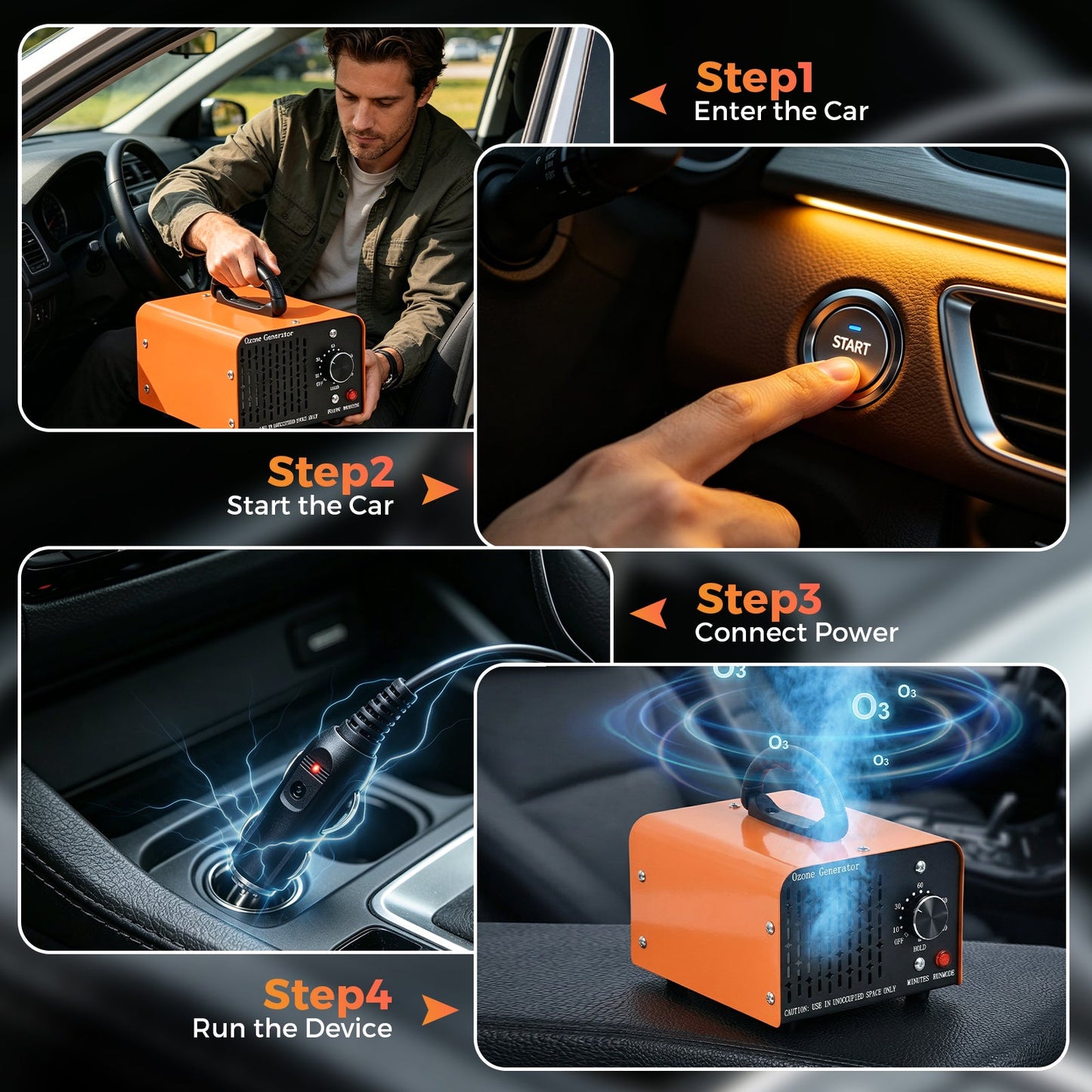 Advwin 30,000 mg/h Portable Ozone Generator for Car & Room