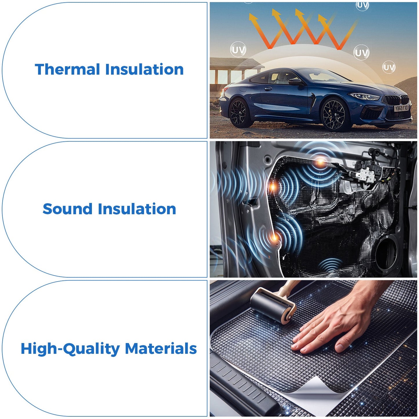 Advwin 80mil Car Sound Deadening Mat Roll 36sqft