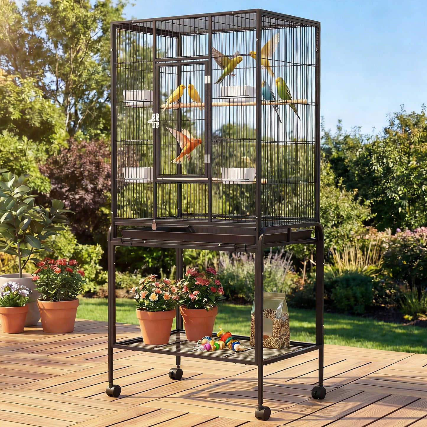 Advwin Bird Cage 2 Perches Large Aviary