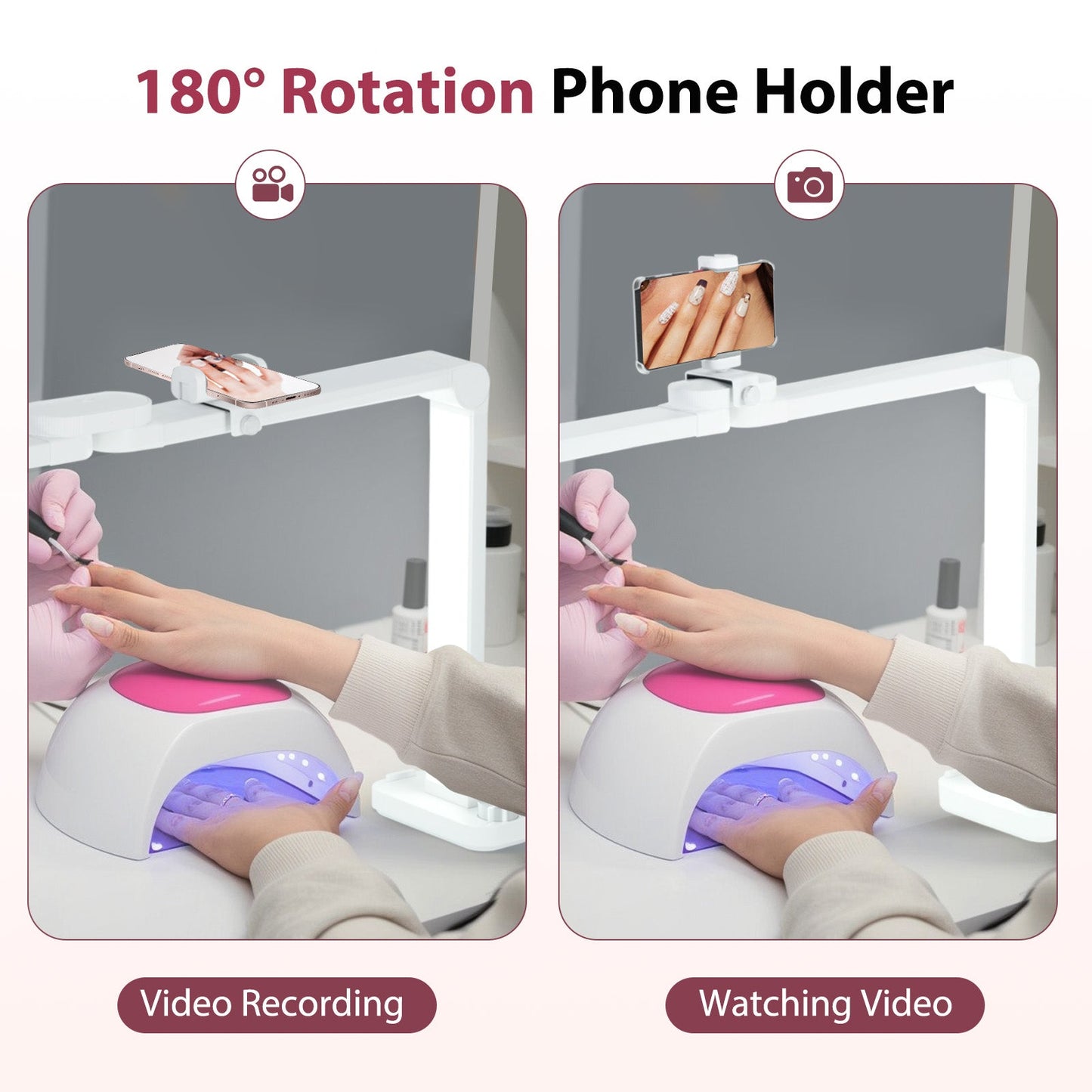 Advwin Foldable Nail Light with Phone Holder