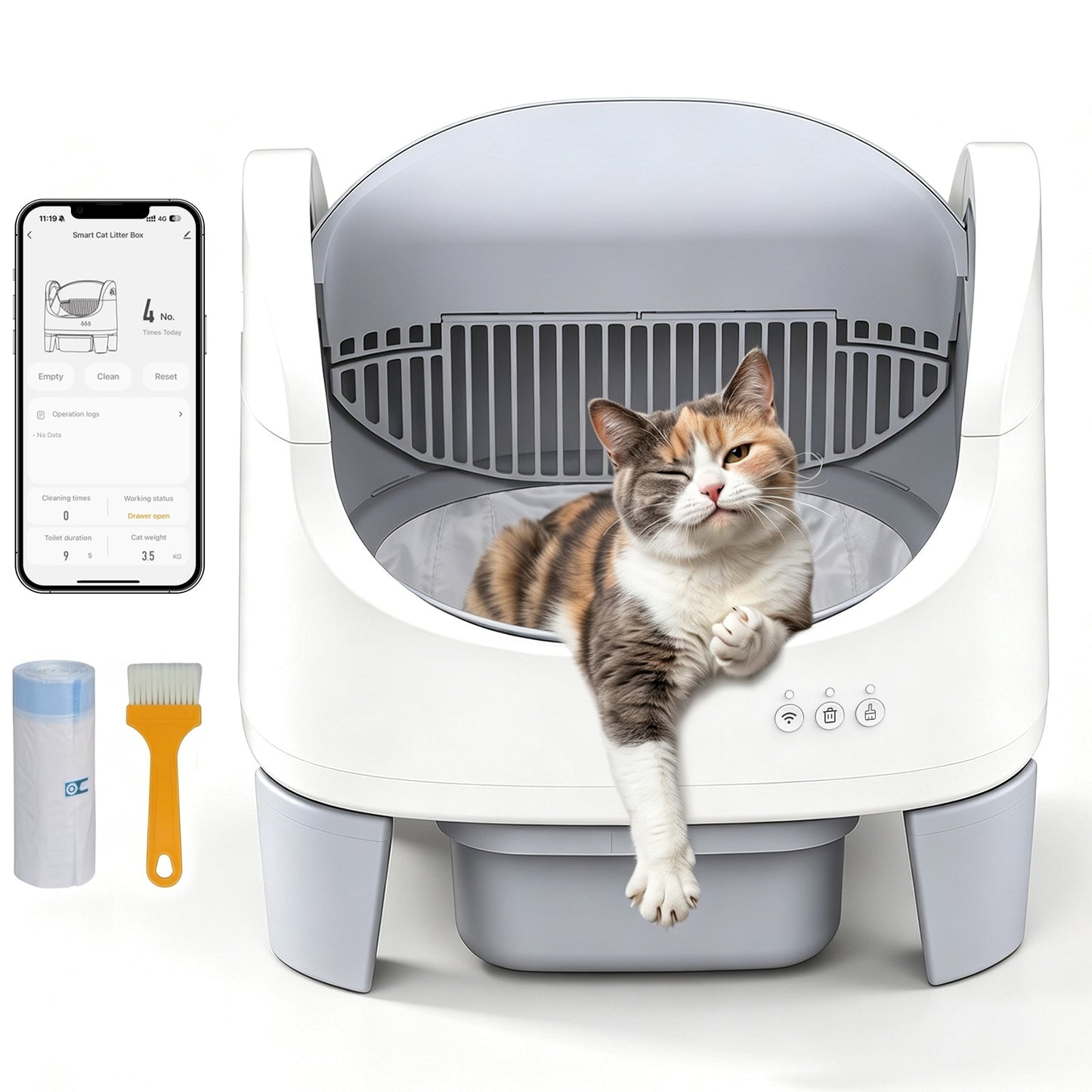 Advwin Self Cleaning Cat Litter Box w/ App Control