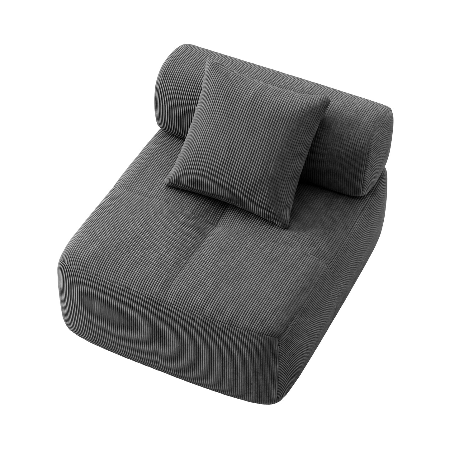 Advwin Armless Modular Sofa Corduroy Cloud Chair