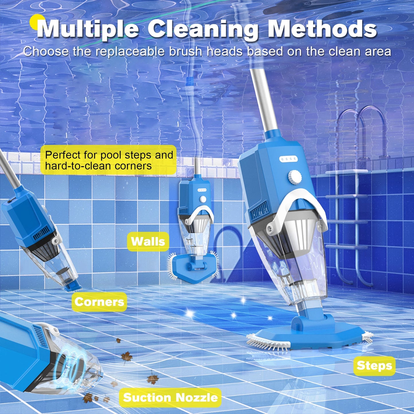 Advwin Cordless Rechargeable Pool Vacuum Cleaner