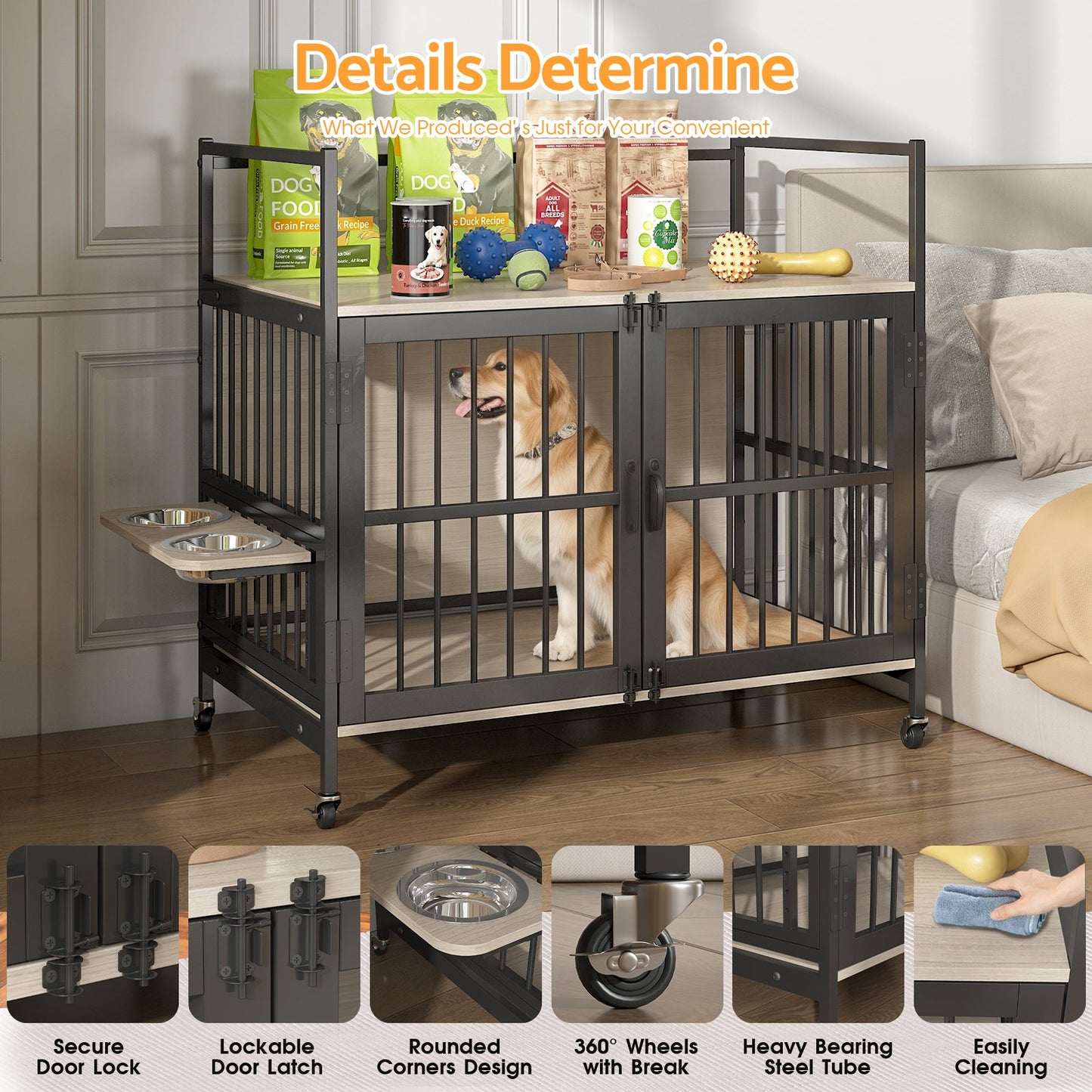 Advwin Furniture Style Large Dog Crate