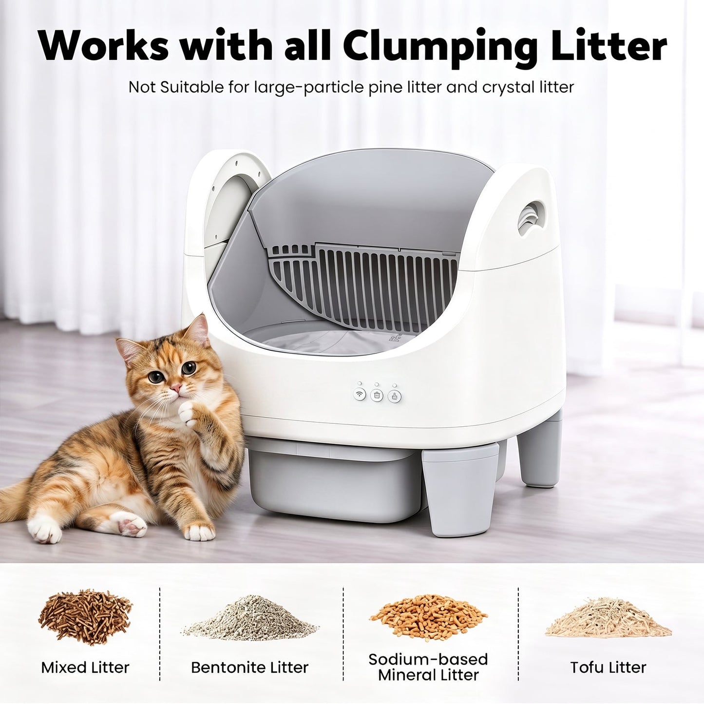 Advwin Self Cleaning Cat Litter Box w/ App Control