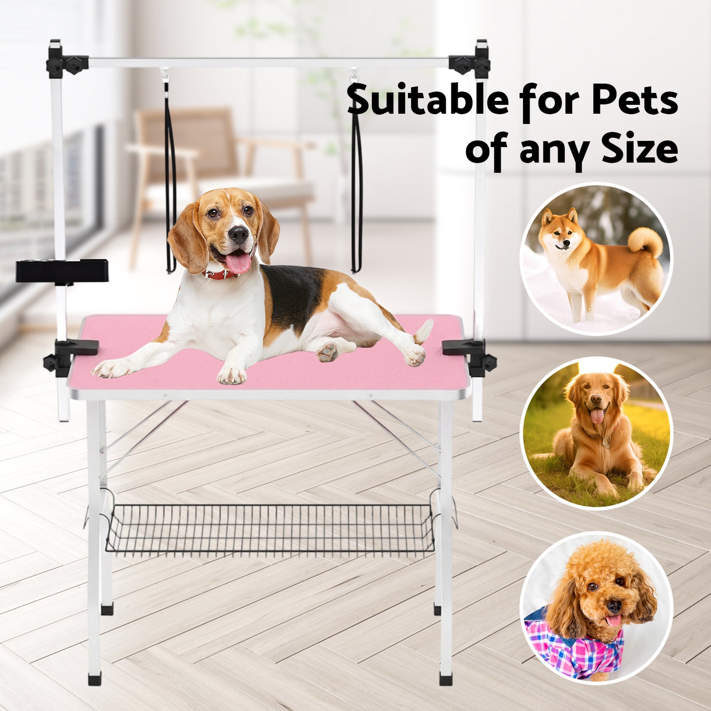 Advwin Pet Bath Grooming Table Pink