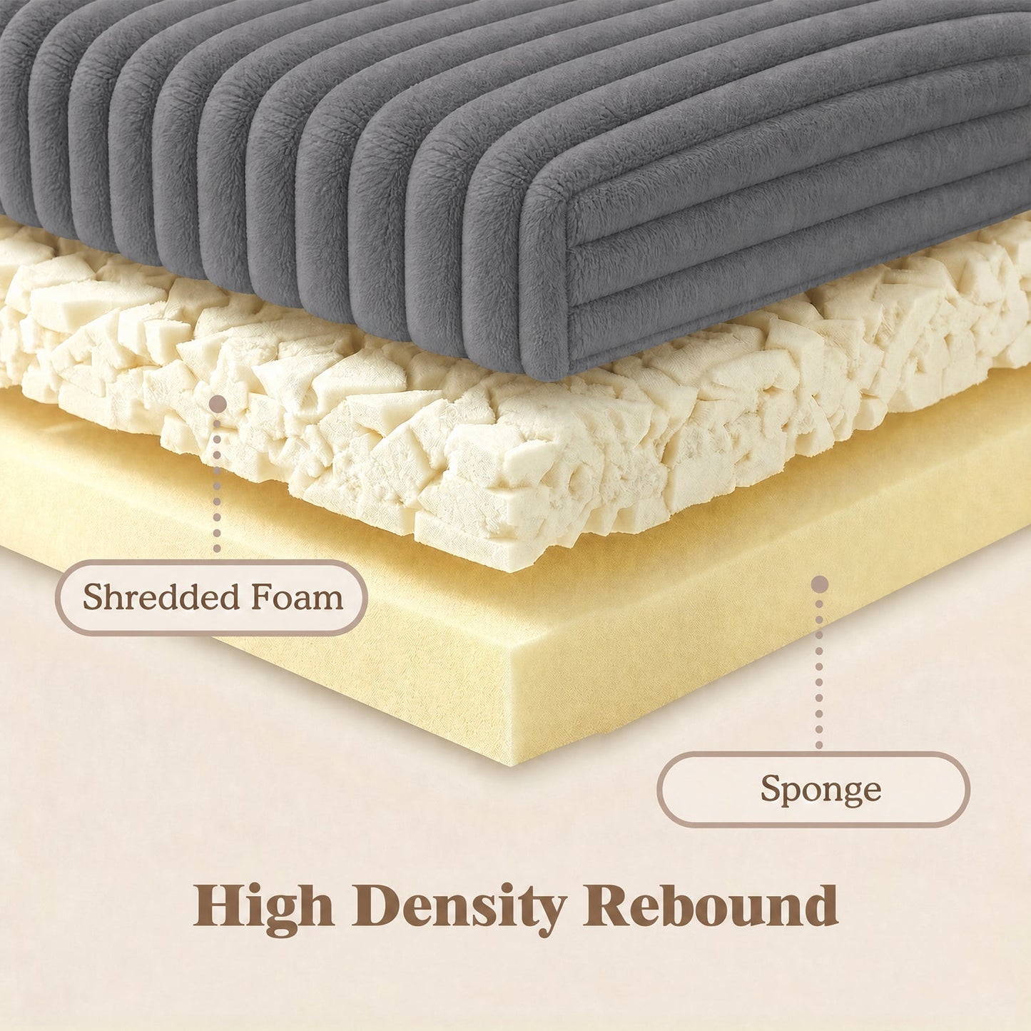 Advwin 2-in-1 Convertible Wide-Wale Corduroy Sofa Bed