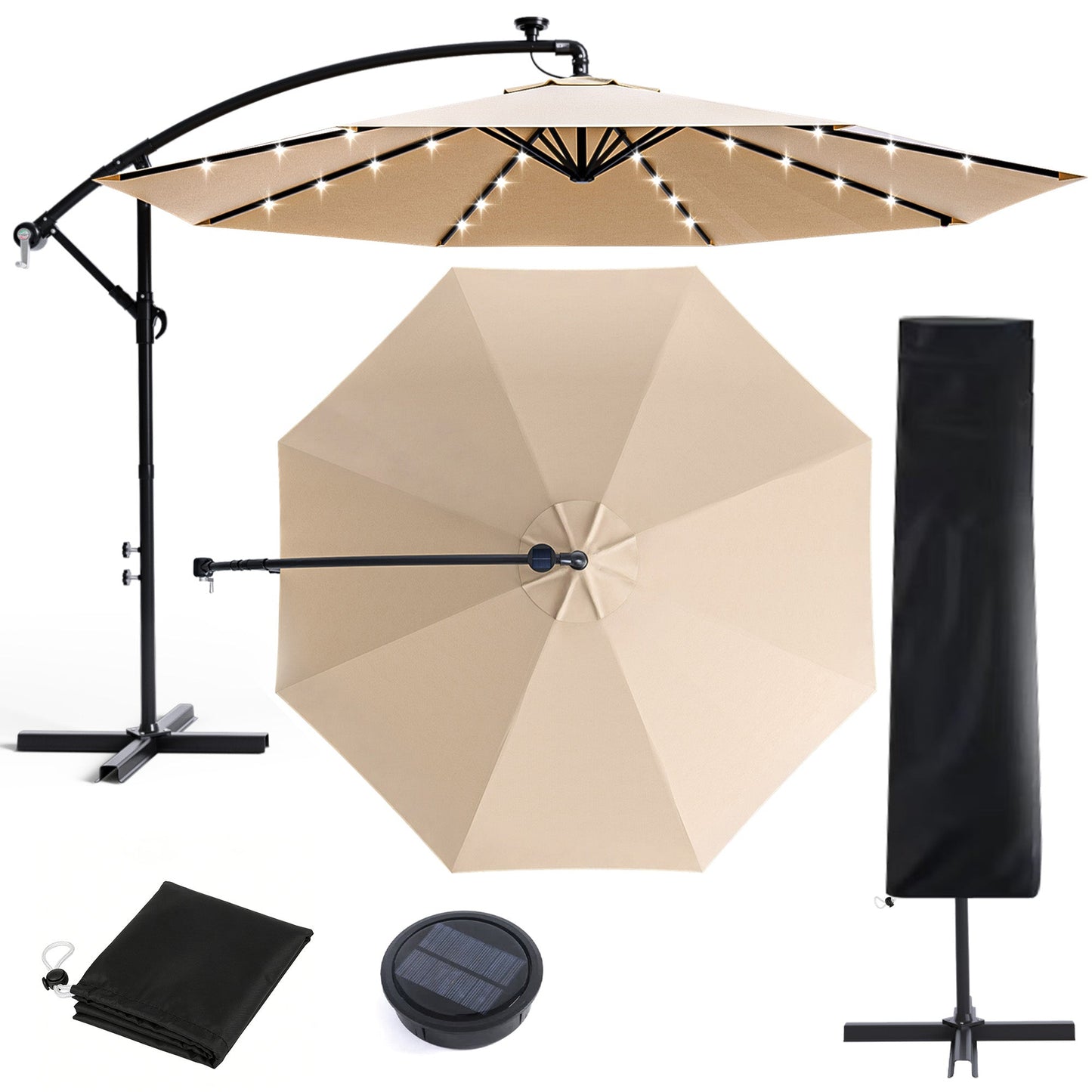 Advwin 3m Offset Hanging Cantilever Umbrella - No Base