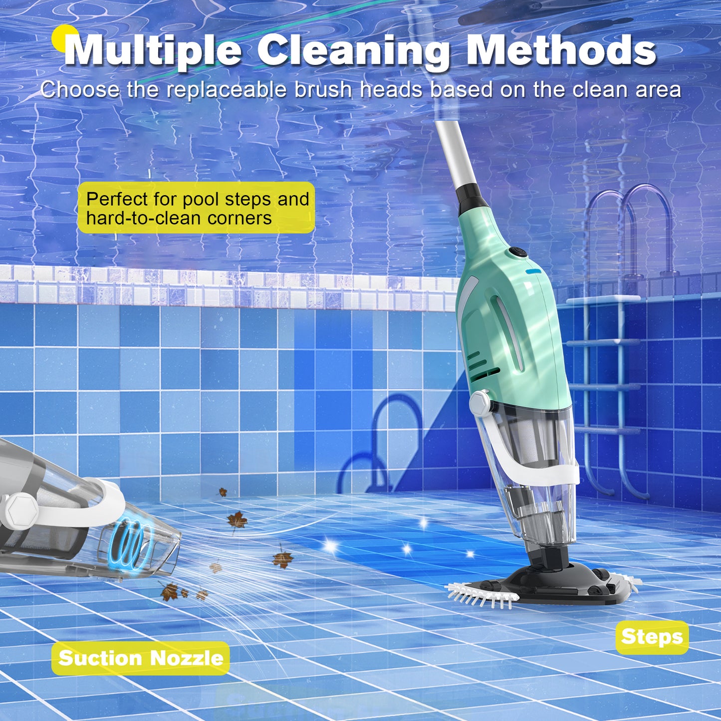 Advwin Rechargeable Pool Vacuum Cleaner 120L/min