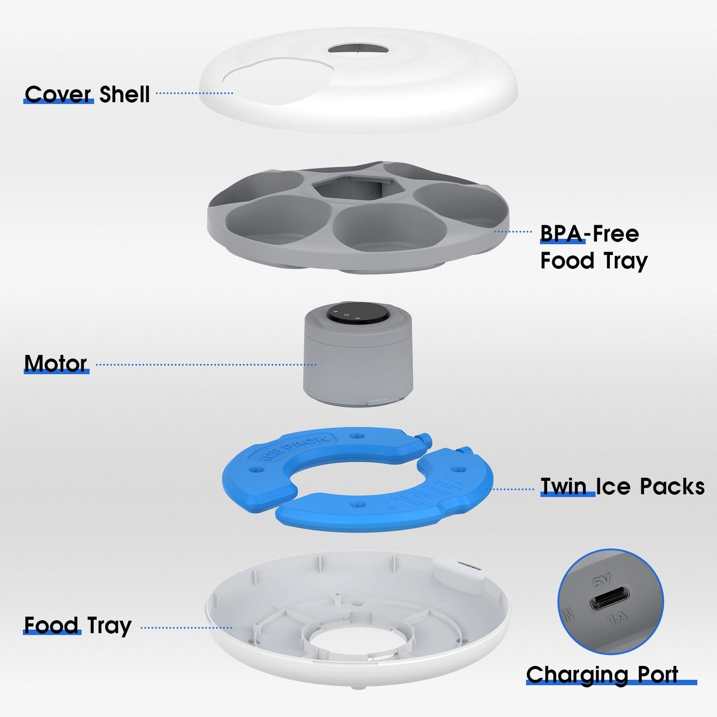 Advwin Smart Automatic Pet Feeder for Wet and Dry Food