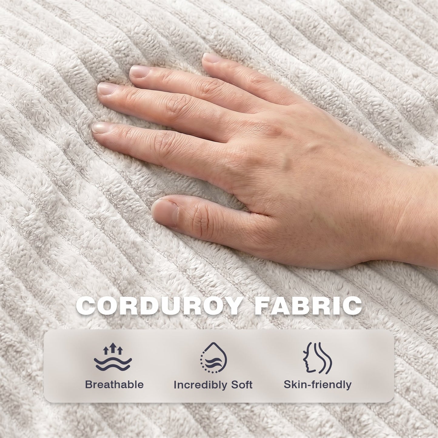 Advwin 90*92cm Corduroy Beanbag Sofa with Backrest