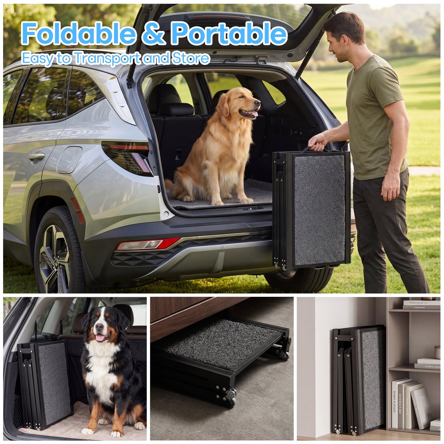 Advwin 180cm x 44cm Folding Dog Ramp for Car