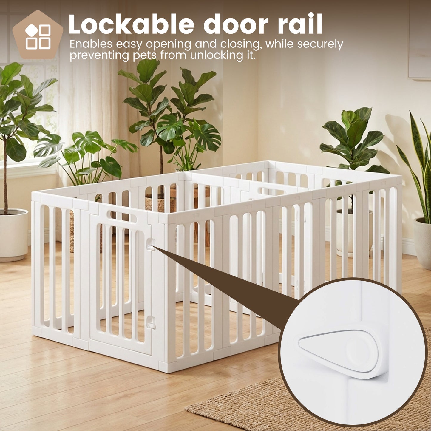 Advwin Pet Playpen with 2 Doors for Small Dogs