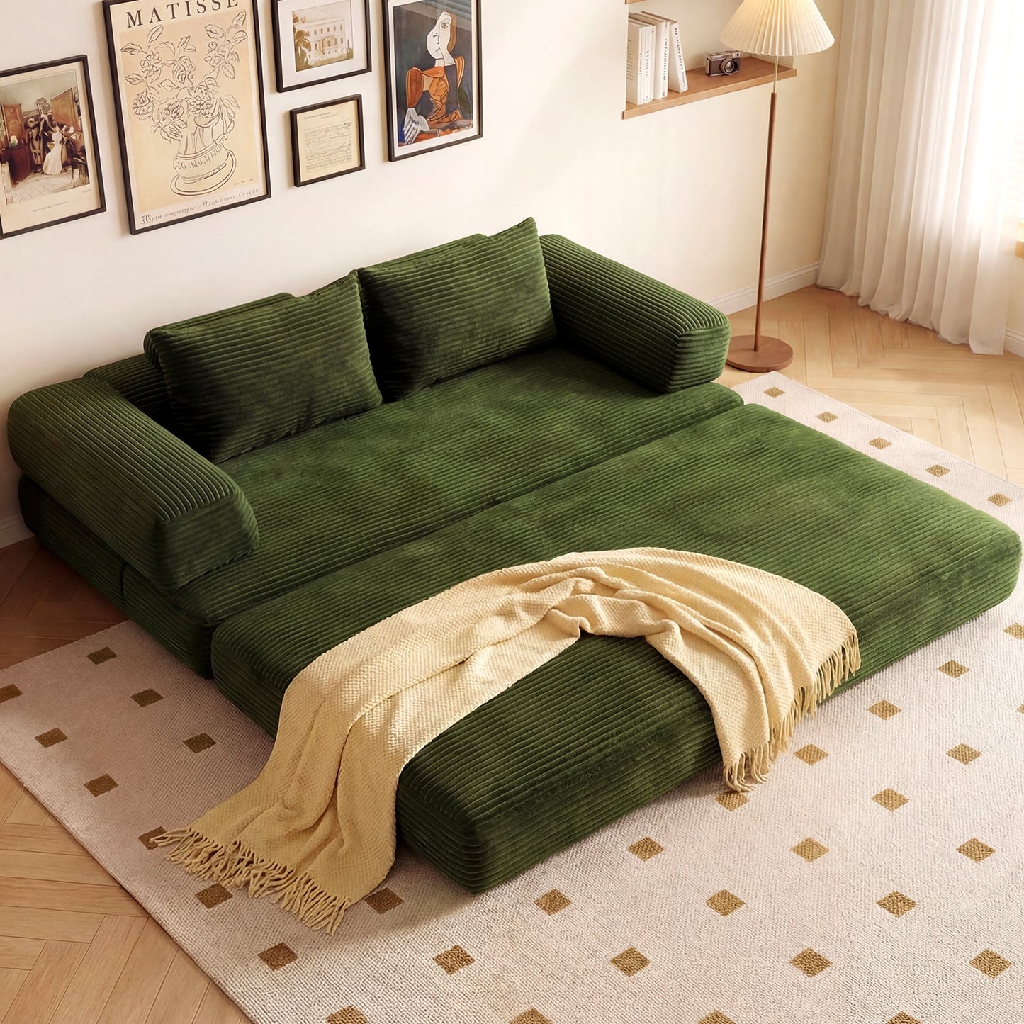 Advwin Folding Sofa Bed Convertible Floor Loveseat Sofa