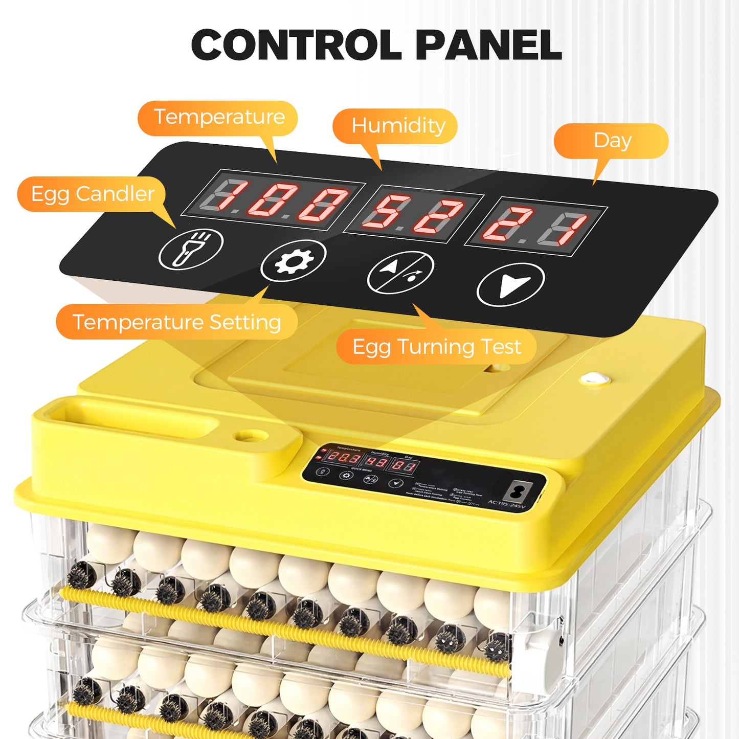Advwin Egg Incubator with Automatic Egg Turning (288 Eggs)