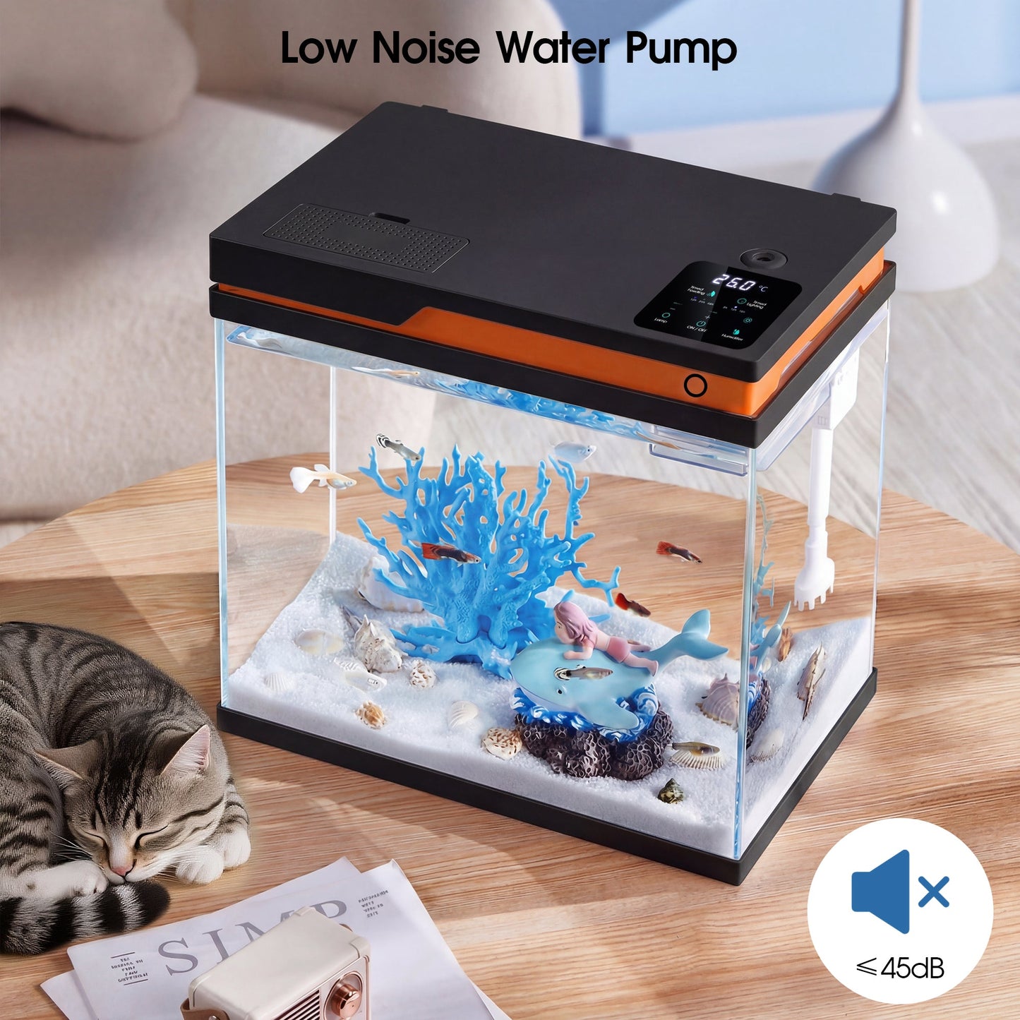 Advwin 4-in-1 Fish Tank Smart Fish Aquarium Kit 9 Gallon