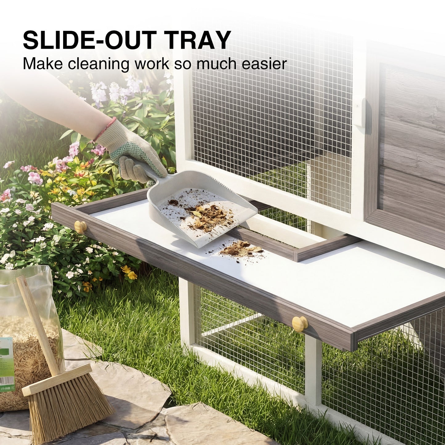 Advwin Wooden Pet Hutch Rabbit Cage House
