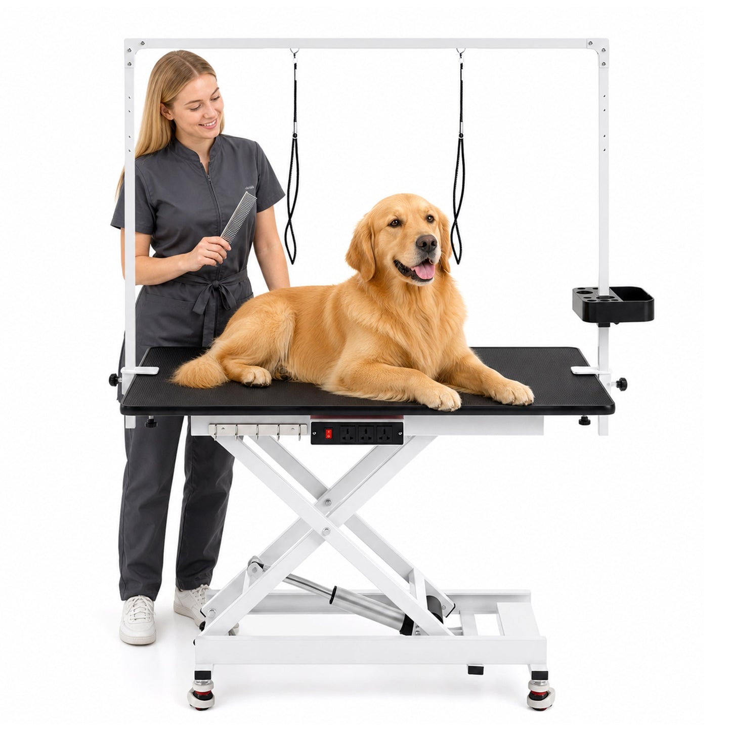 Advwin Electric Lift Dog Grooming Table w/ Charging Station