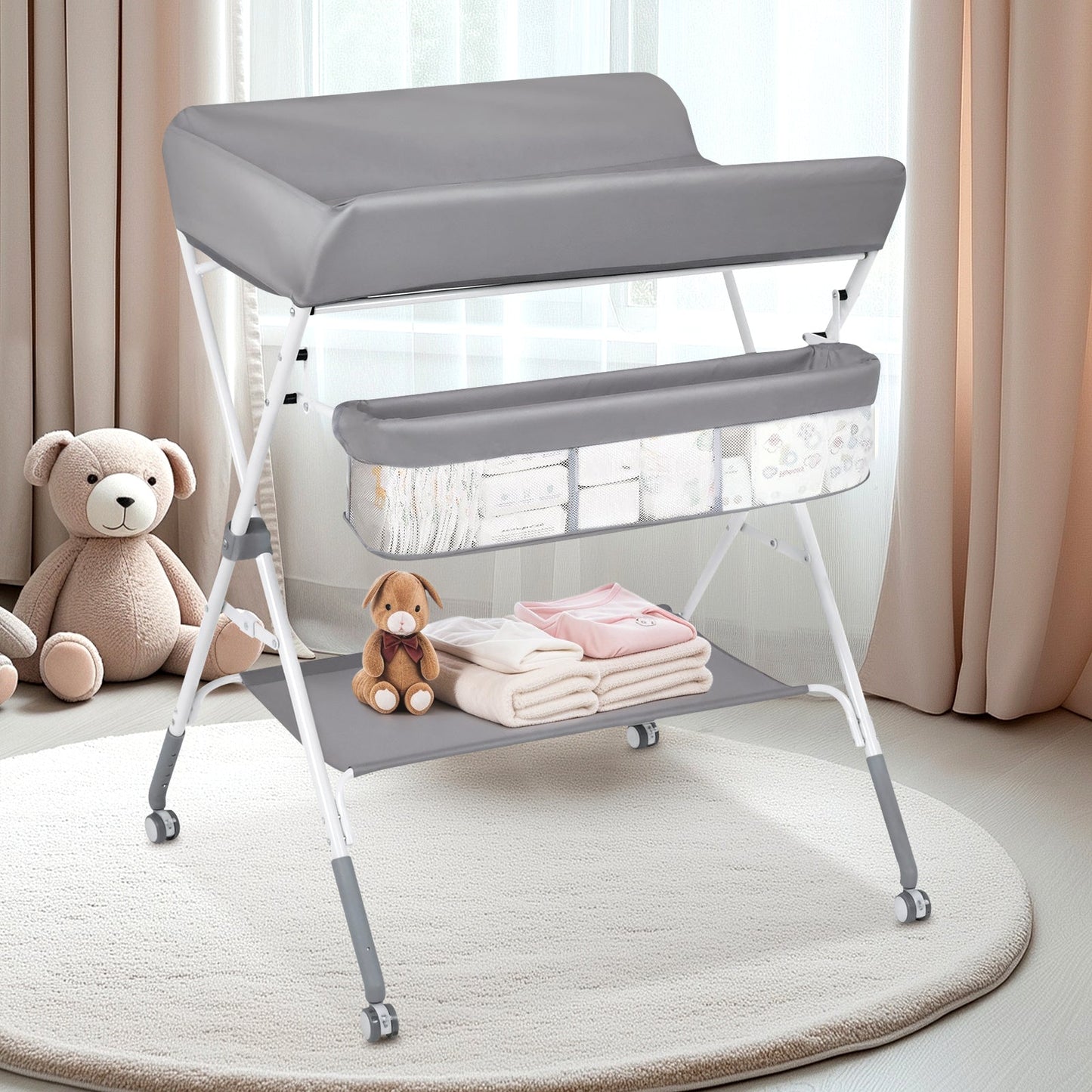 Advwin Baby Changing Table with Adjustable Height