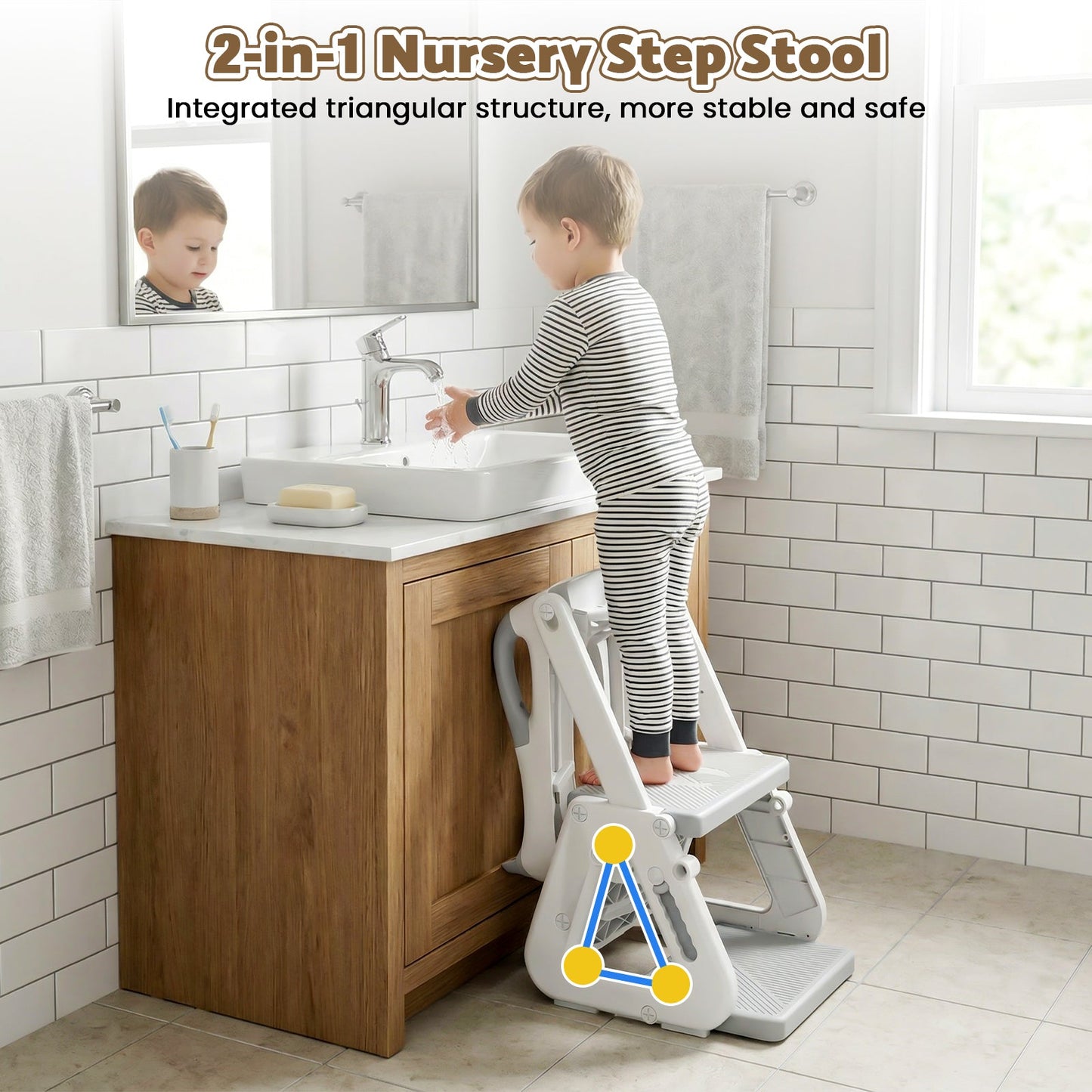 Advwin Foldable 2-in-1 Toddler Potty Training Seat