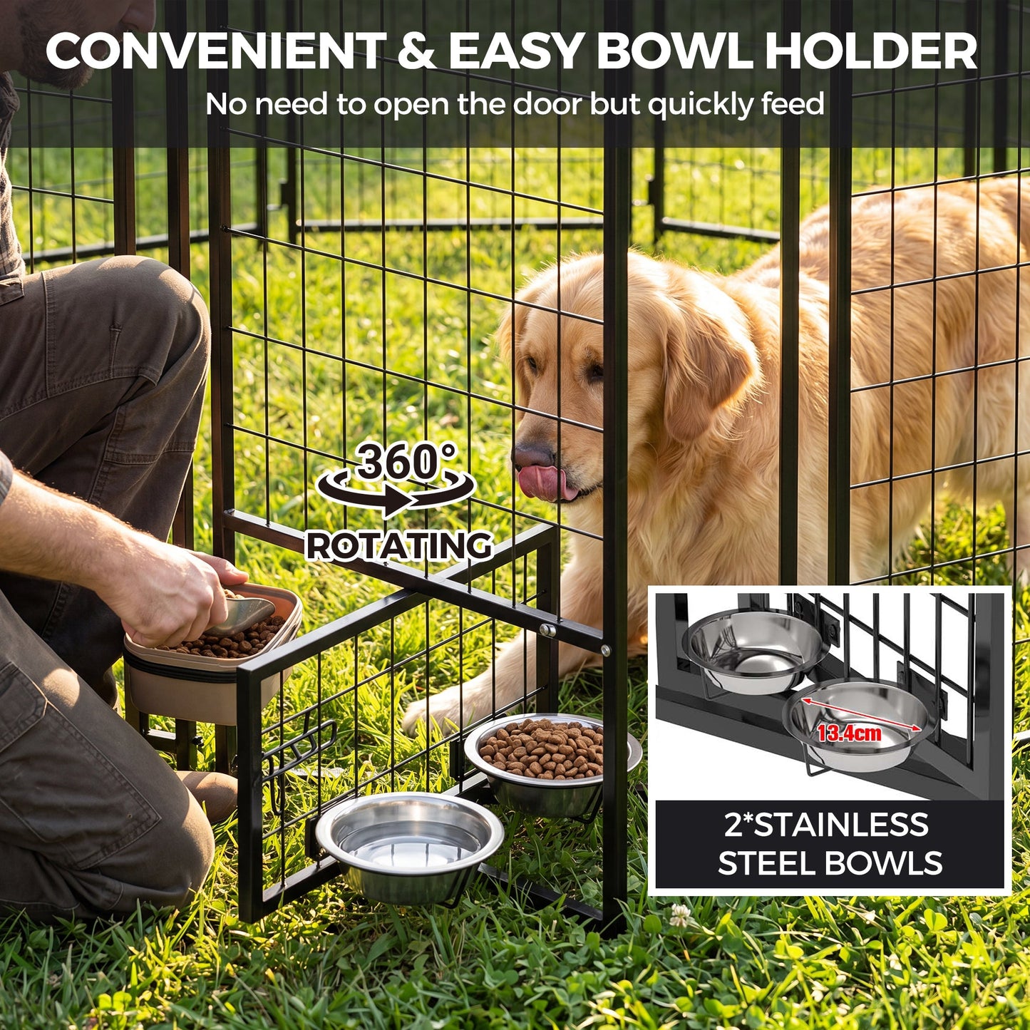 Advwin Heavy Duty Outdoor Dog Kennel with Roof