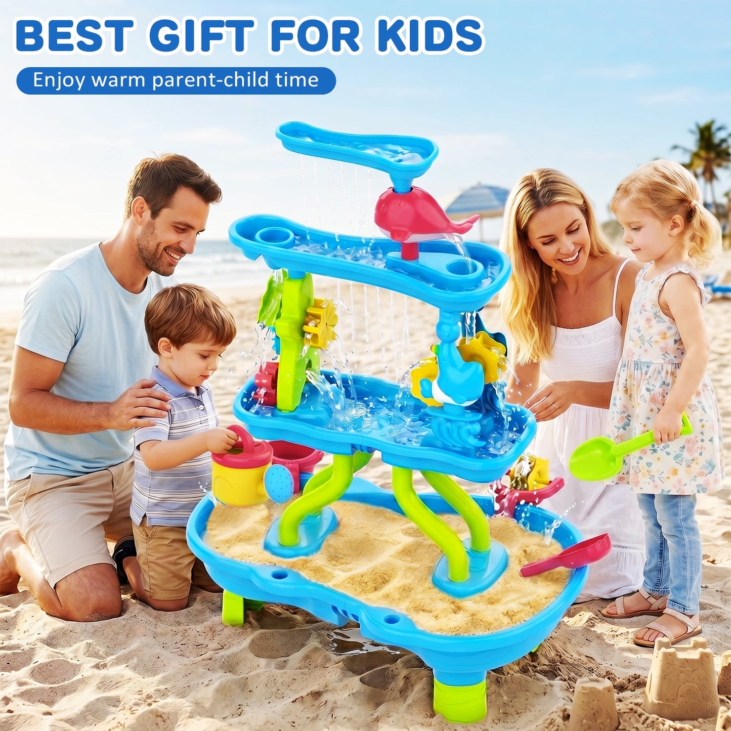 Advwin 4-Tier Kids Sand & Water Activity Table