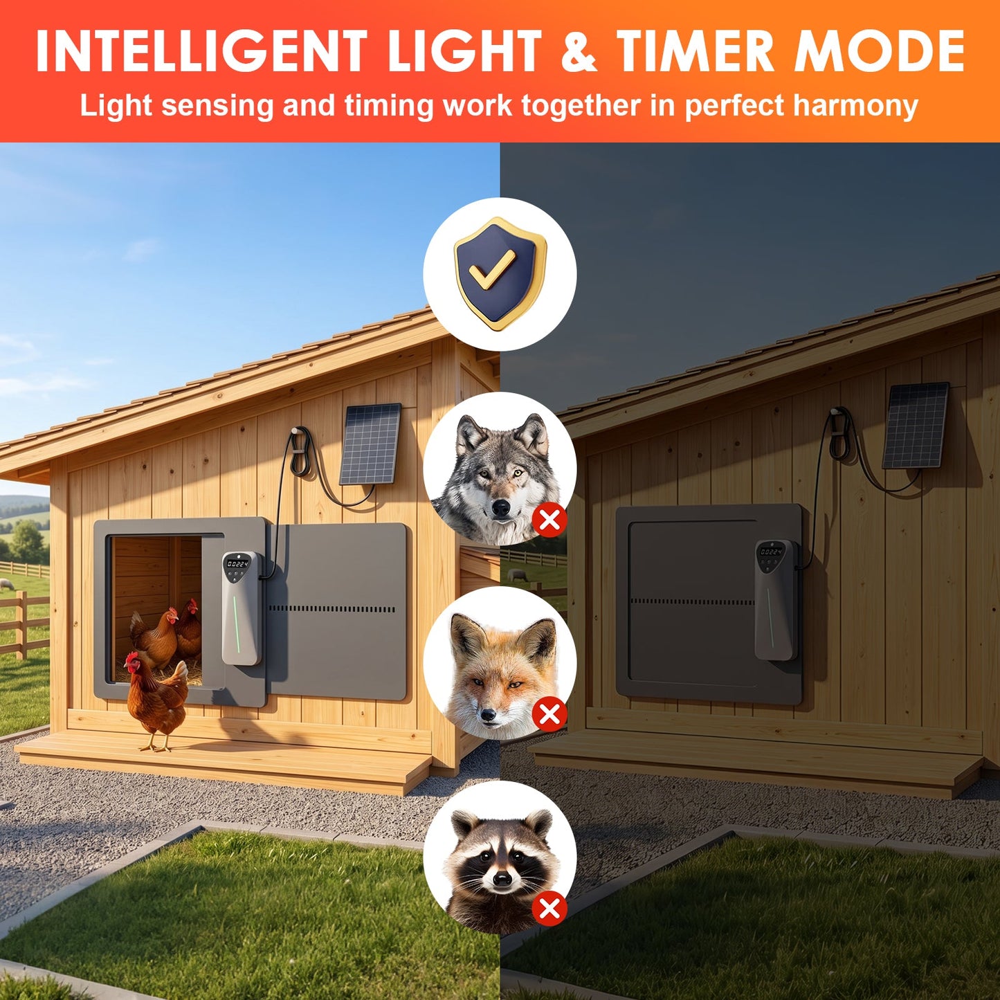 Advwin Solar Automatic Chicken Coop Door w/ App Control