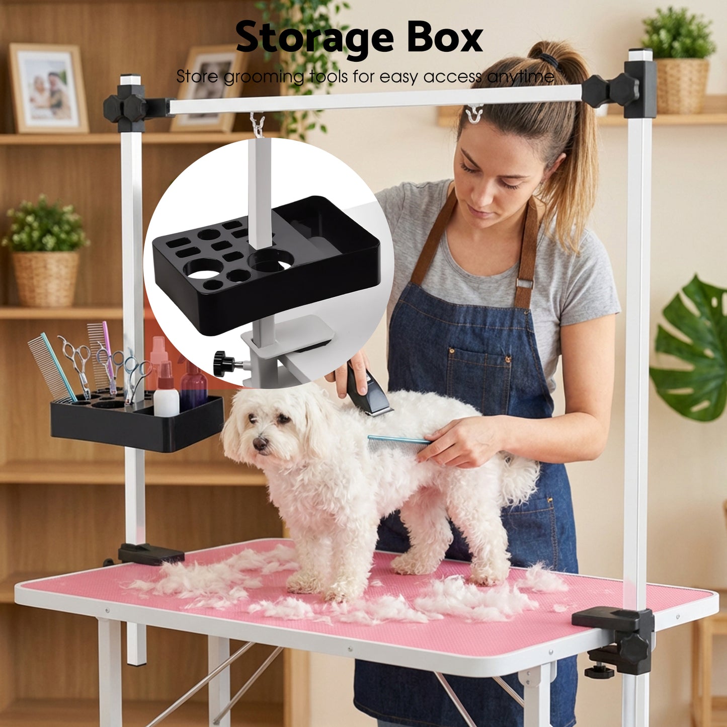 Advwin Pet Bath Grooming Table Pink