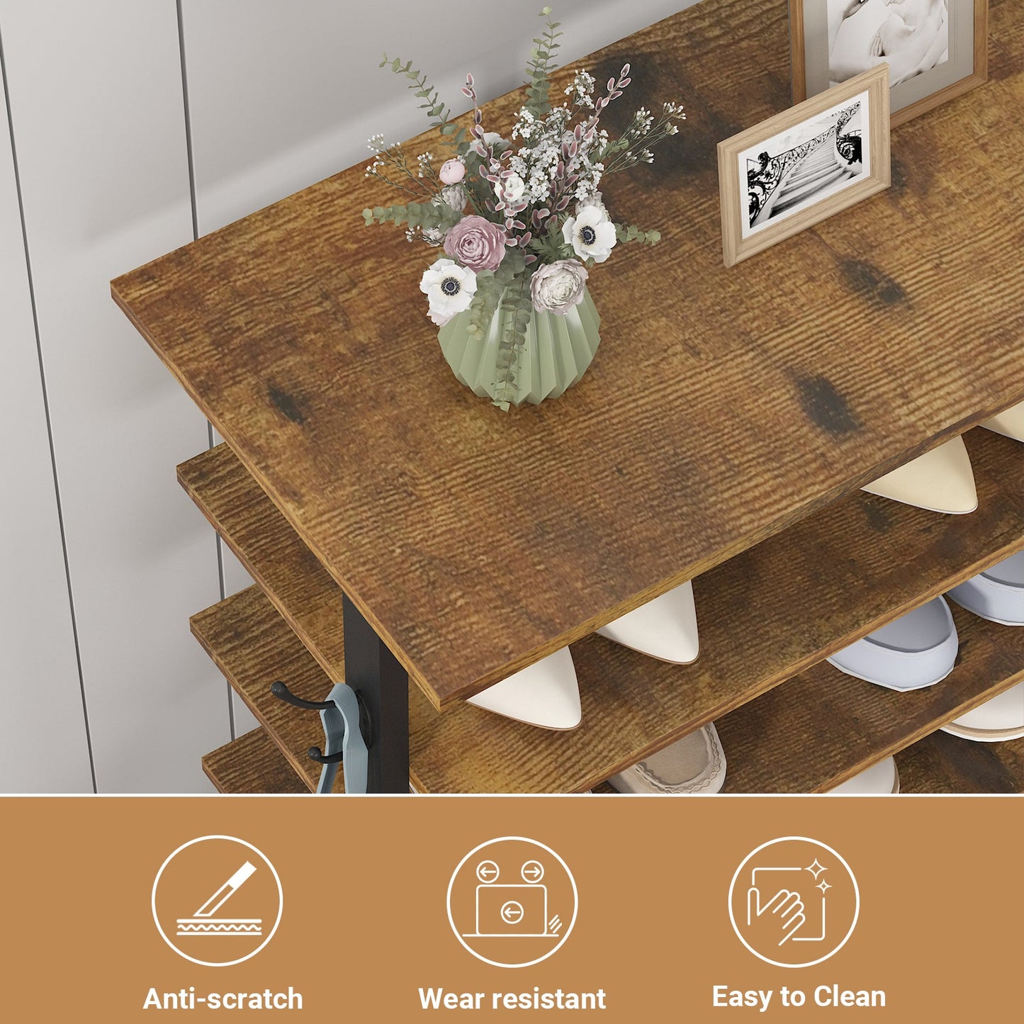 Advwin 8-Tier Vertical Shoe Rack Organiser Narrow