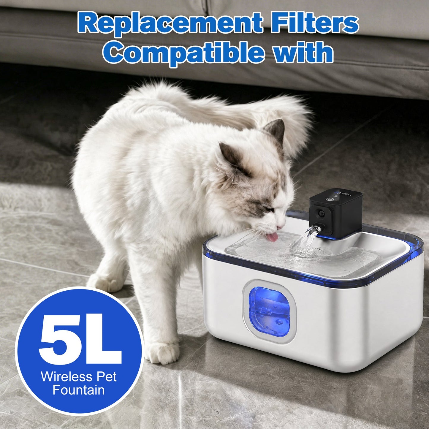 Advwin 6PCS Replacement Filters for 5L Pet Fountain
