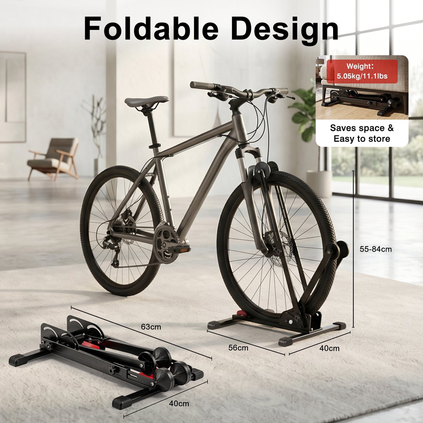 Advwin Folding Adjustable Bike Floor Stand Height Adjustable