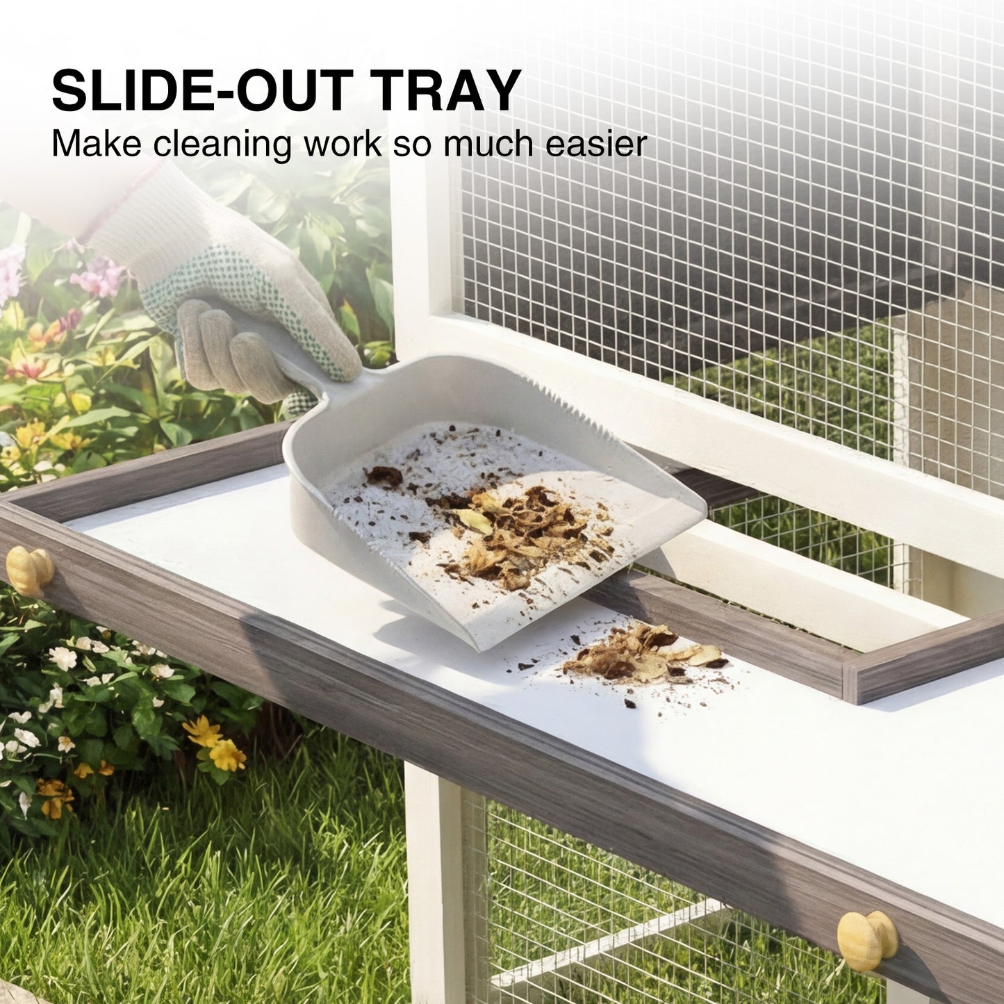 Advwin Rabbit Hutch Chicken Coop 2 Level