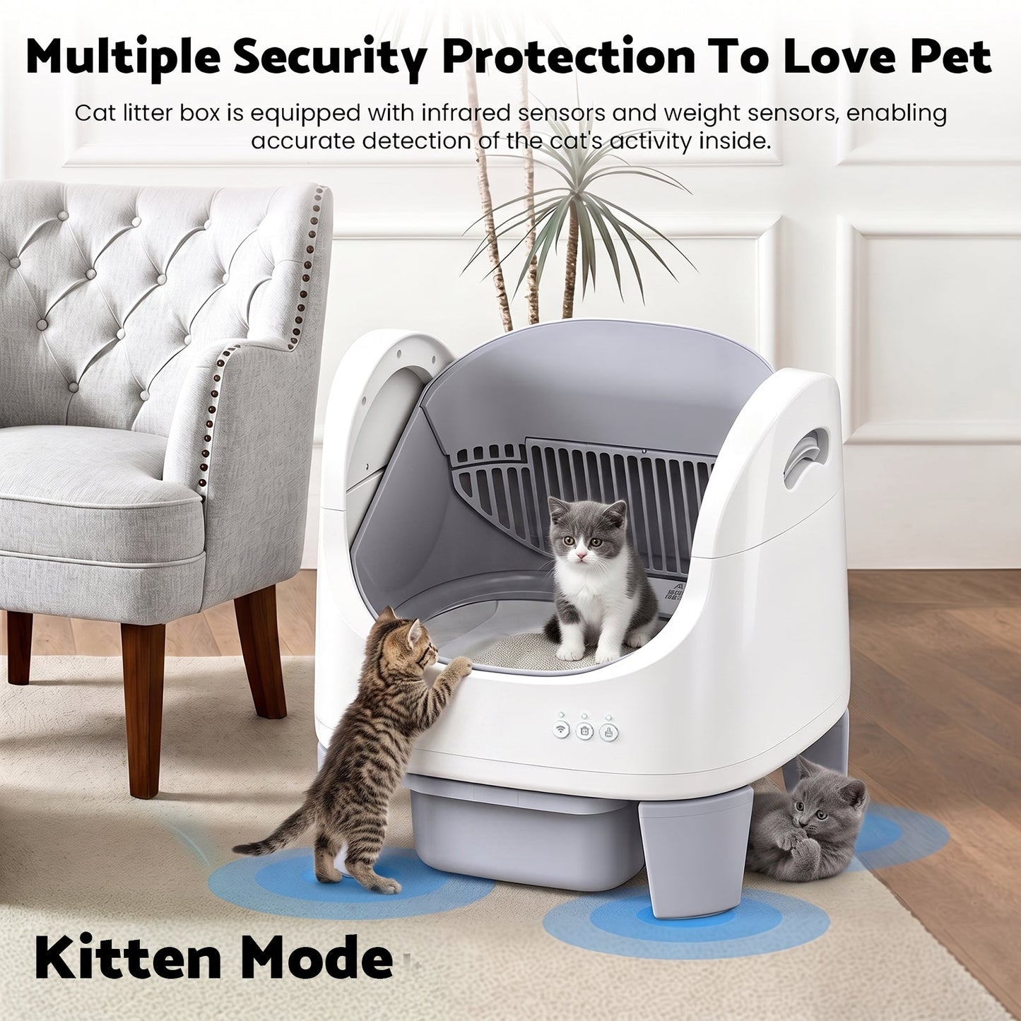 Advwin Self Cleaning Cat Litter Box w/ App Control