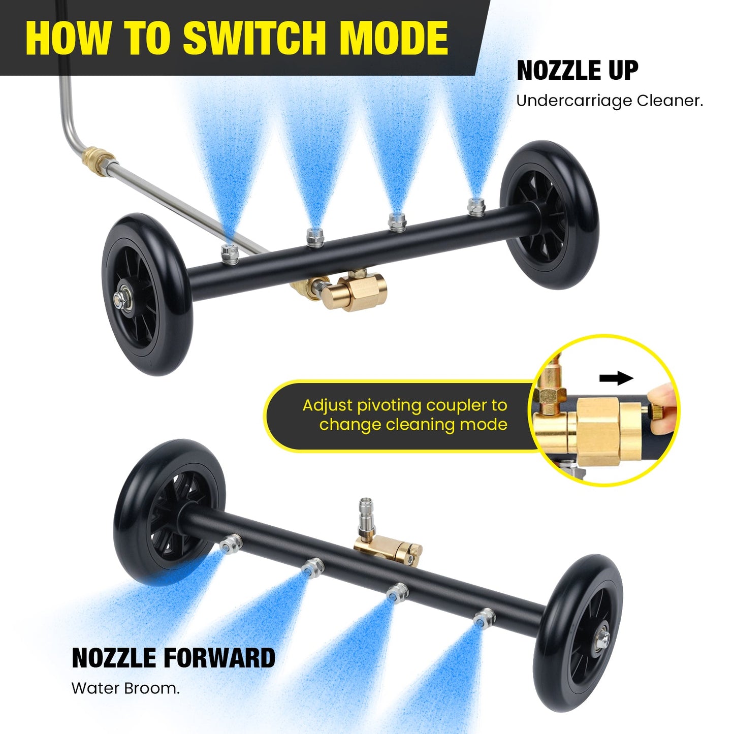 Advwin 2-in-1 Pressure Washer Undercarriage Cleaner