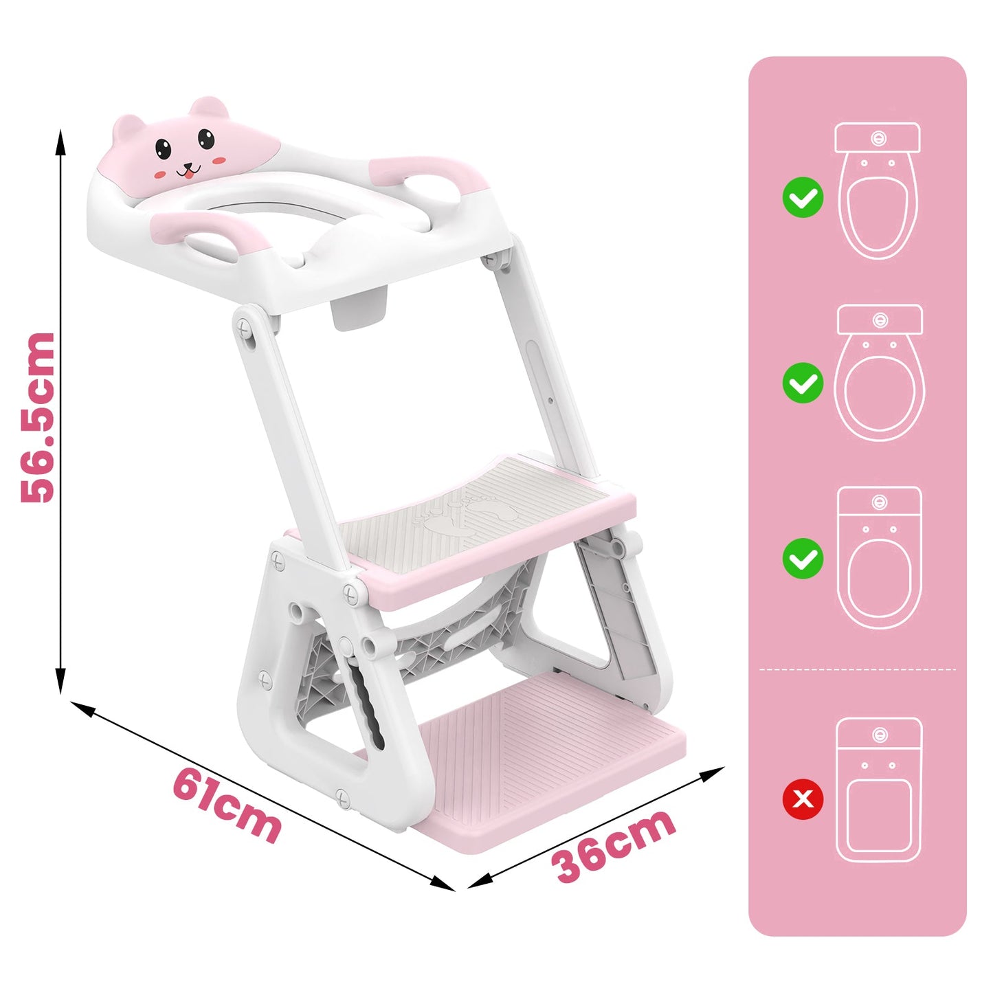 Advwin Foldable 2-in-1 Toddler Potty Training Seat