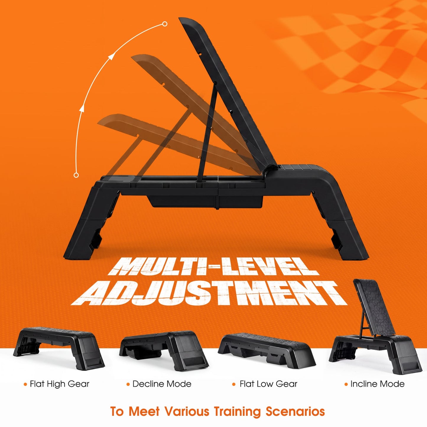 Advwin Adjustable Aerobic Step Workout Bench