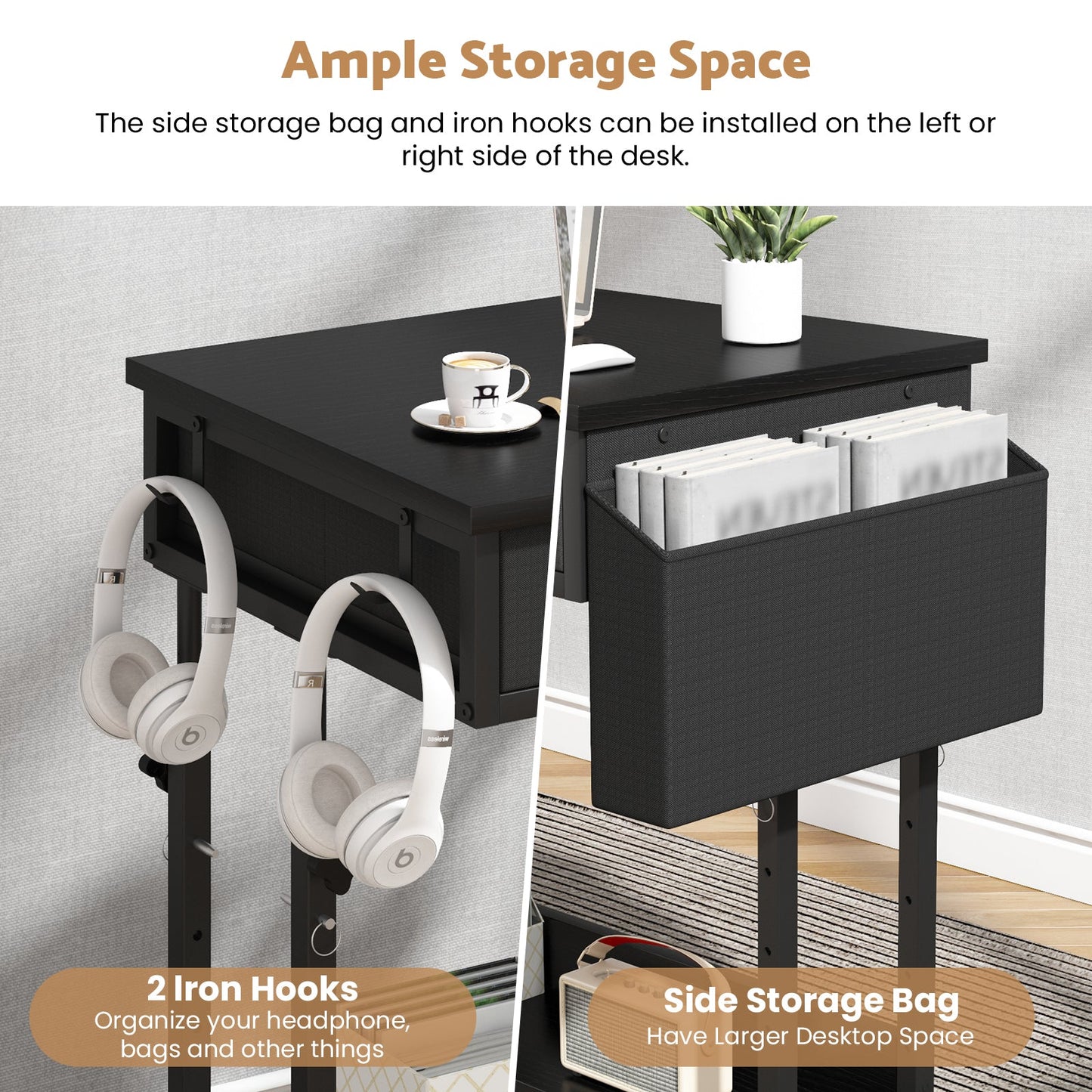 Advwin Portable Rolling Standing Desk Adjustable Height