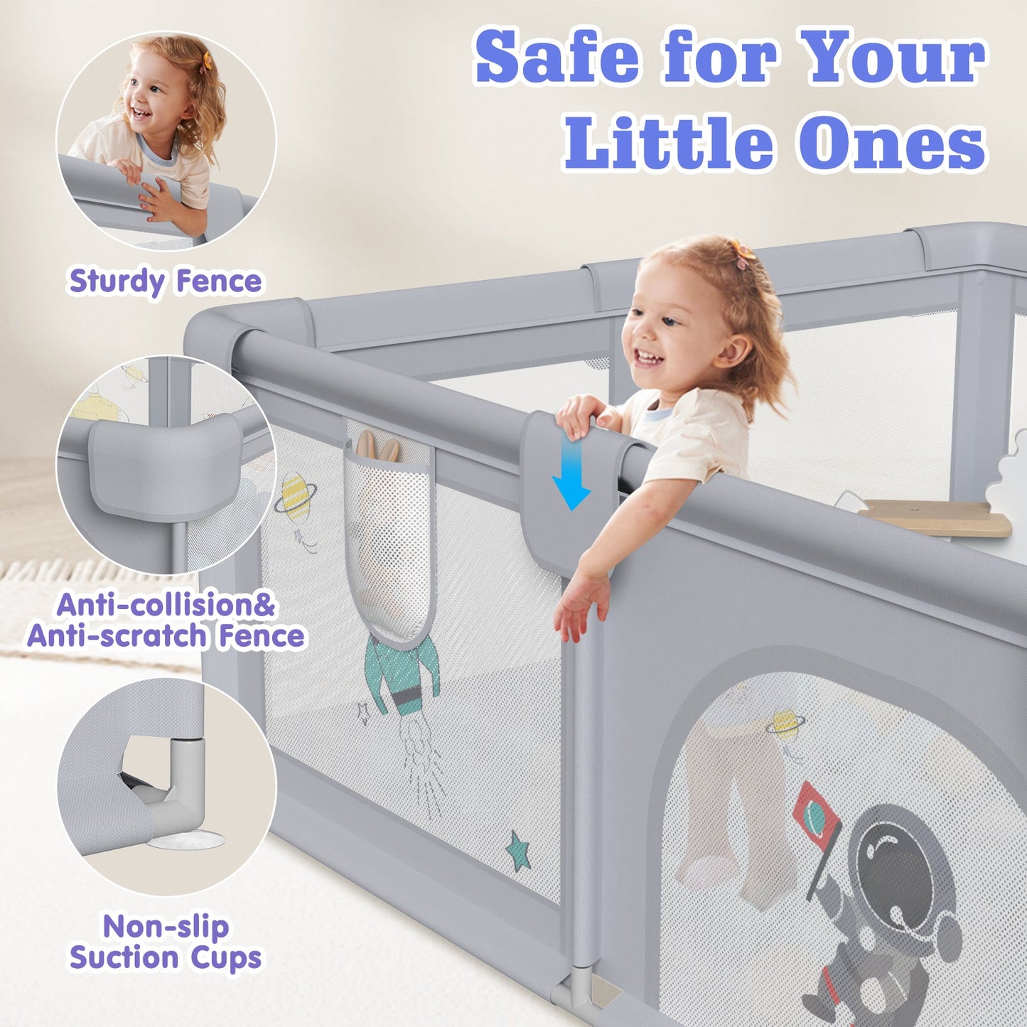 Advwin Large Baby Playpen Kids Play Fence