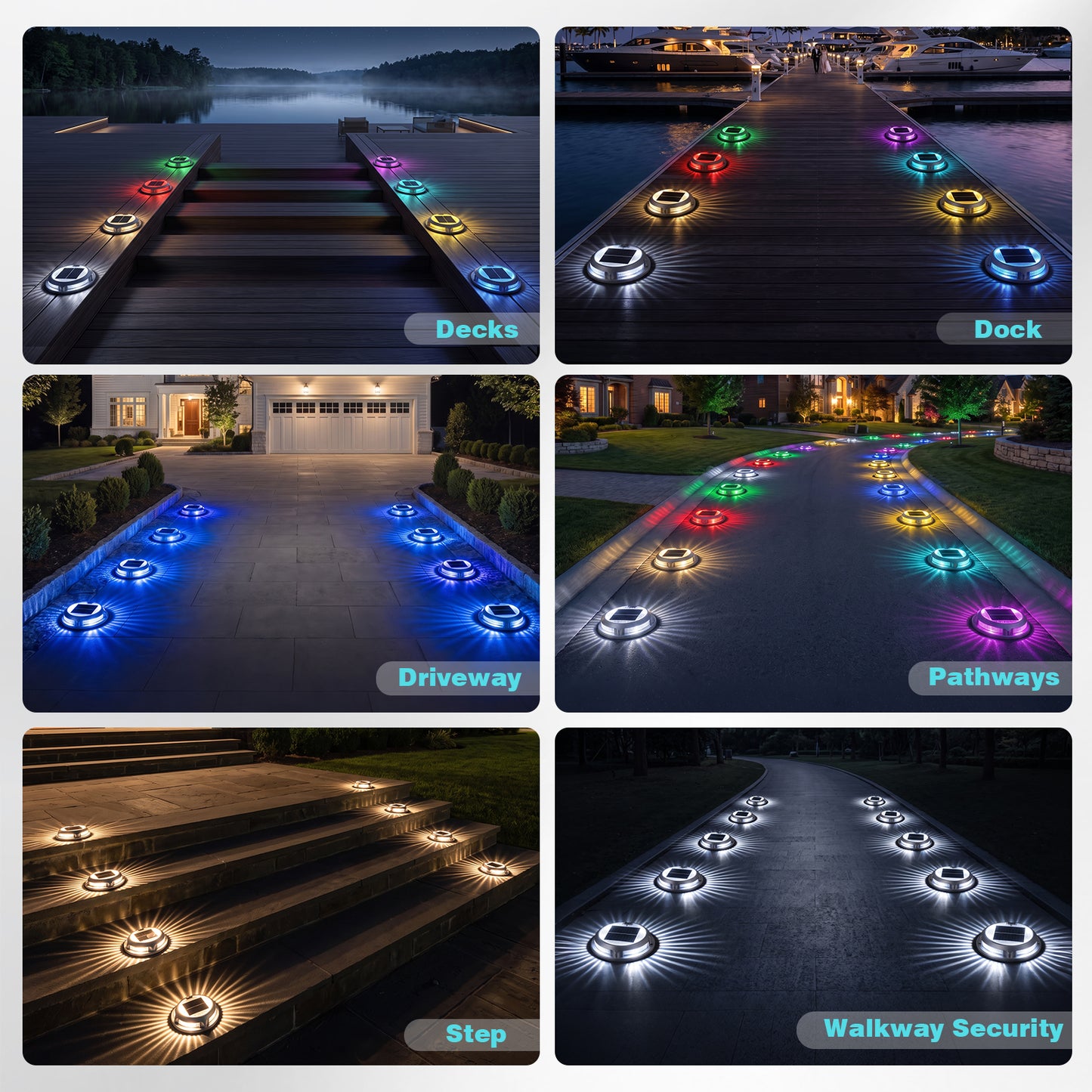Advwin Solar Deck Lights 4 Pack