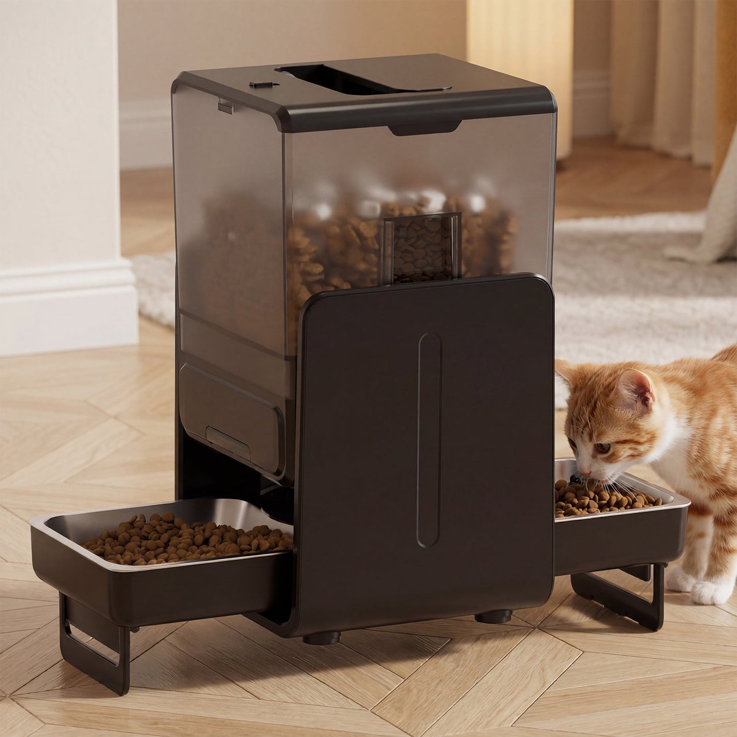 Advwin 5L Automatic Cat Feeder with 5G WiFi for 2 Cats