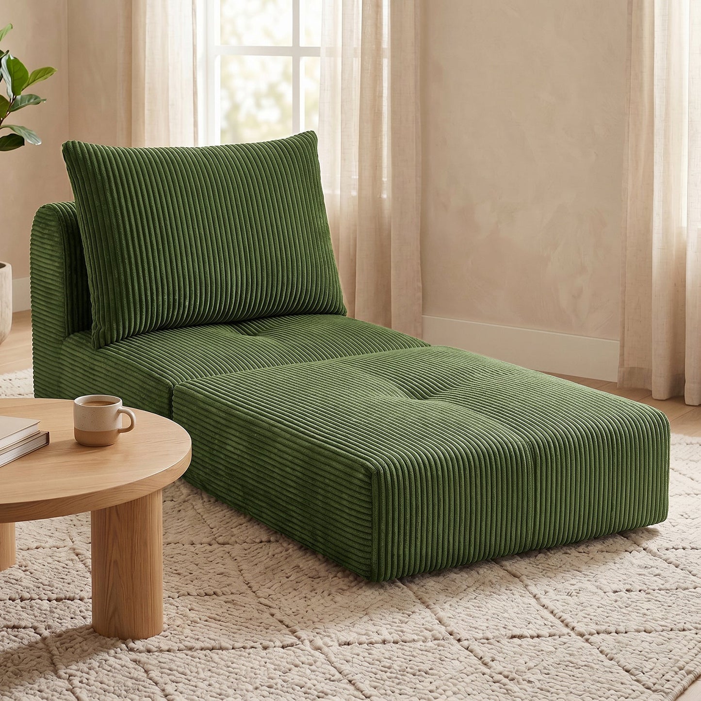Advwin Stackable Corduroy Sofa Lounger